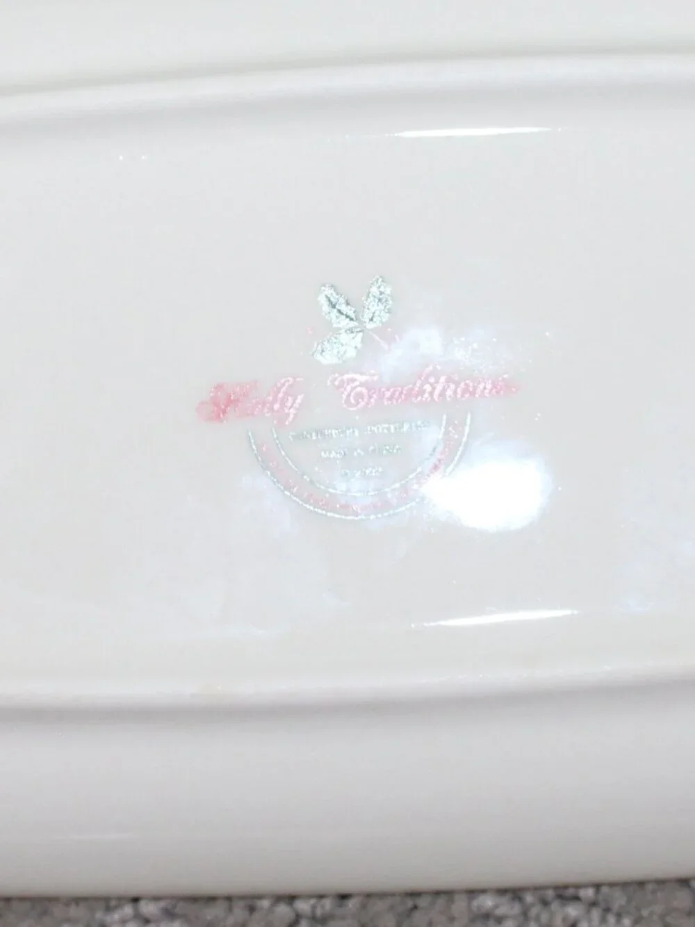 Canterbury Potteries Holly Tradition Butter Dish